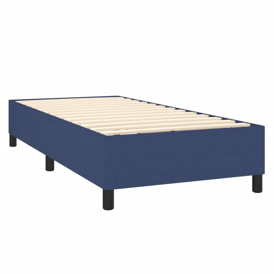 Sommier à lattes de lit avec matelas Bleu 80x200 cm Tissu - 4