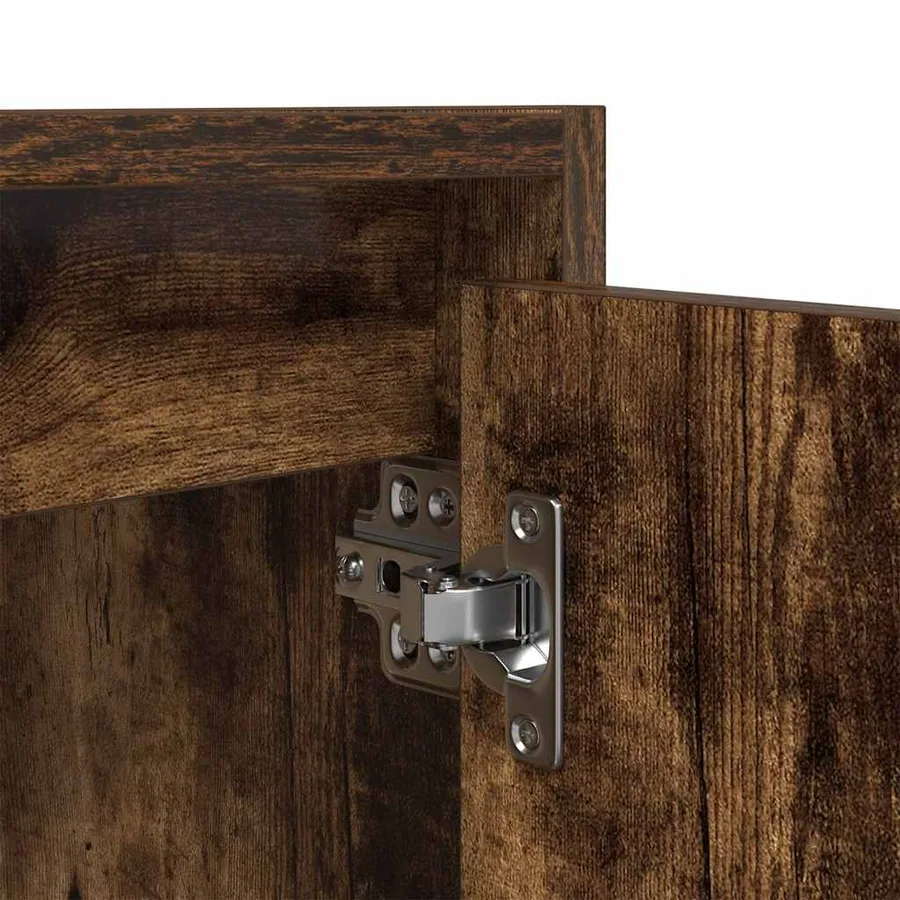 Table de chevet murale chêne fumé 38x34x40 cm - 11