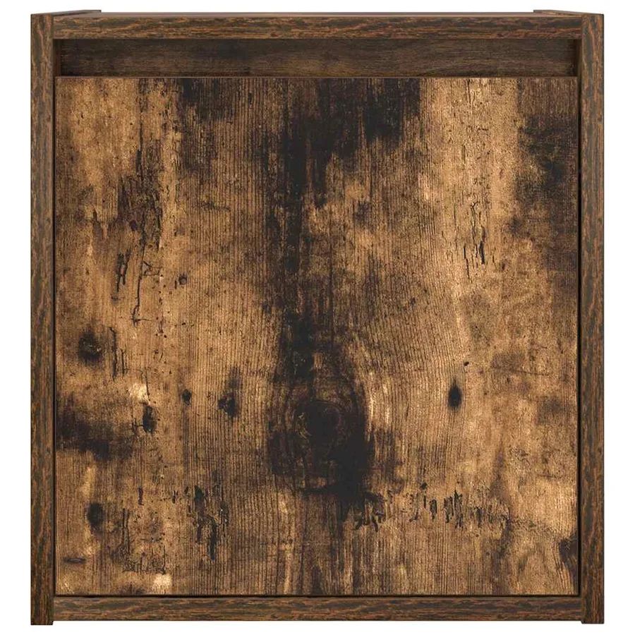 Table de chevet murale chêne fumé 38x34x40 cm - 6