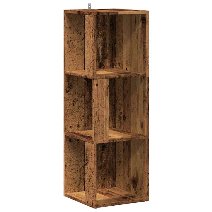Armoire d'angle vieux bois 33x33x100 cm bois d'ingénierie - 2