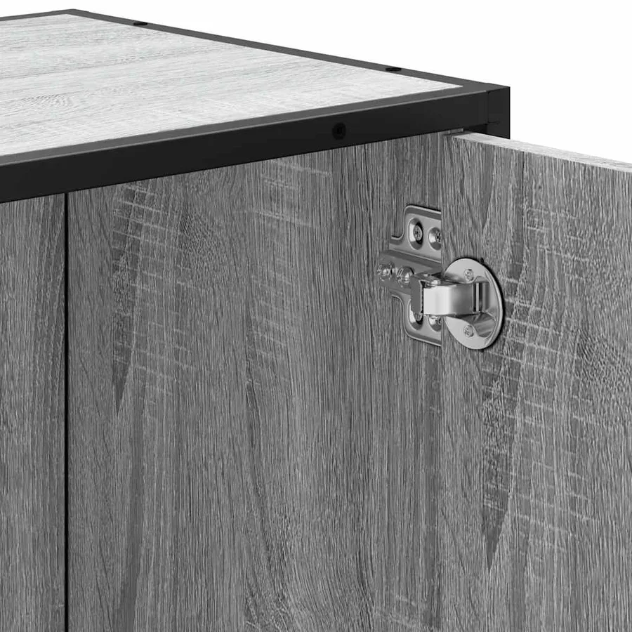 Armoire de lavabo de salle de bain sonoma gris 65x33x60 cm - 10
