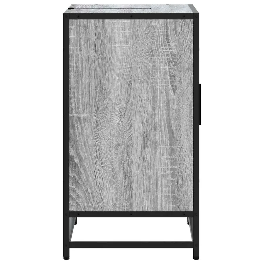 Armoire de lavabo de salle de bain sonoma gris 65x33x60 cm - 7