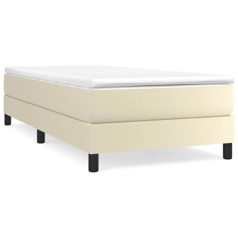 Sommier à lattes de lit avec matelas Crème 80x200 cm Similicuir - 2