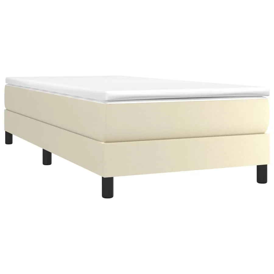 Sommier à lattes de lit avec matelas Crème 80x200 cm Similicuir - 3