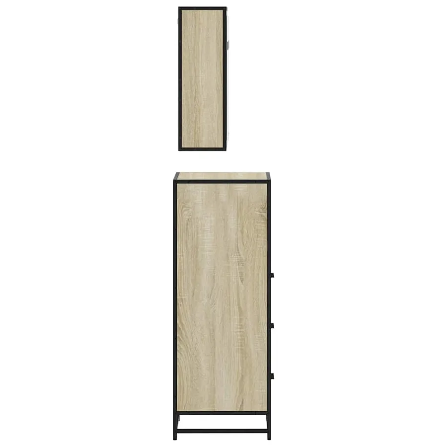 Ensemble de meubles de salle de bain 3 pcs chêne sonoma - 7