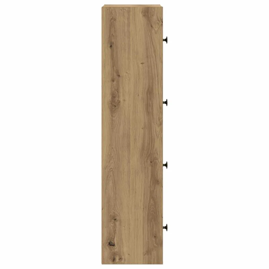 Bibliothèque chêne artisanal 40x24x102 cm bois d'ingénierie - 6