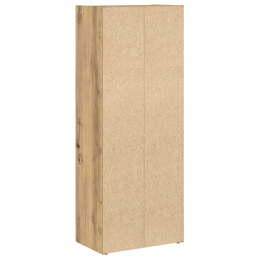 Bibliothèque chêne artisanal 40x24x102 cm bois d'ingénierie - 7