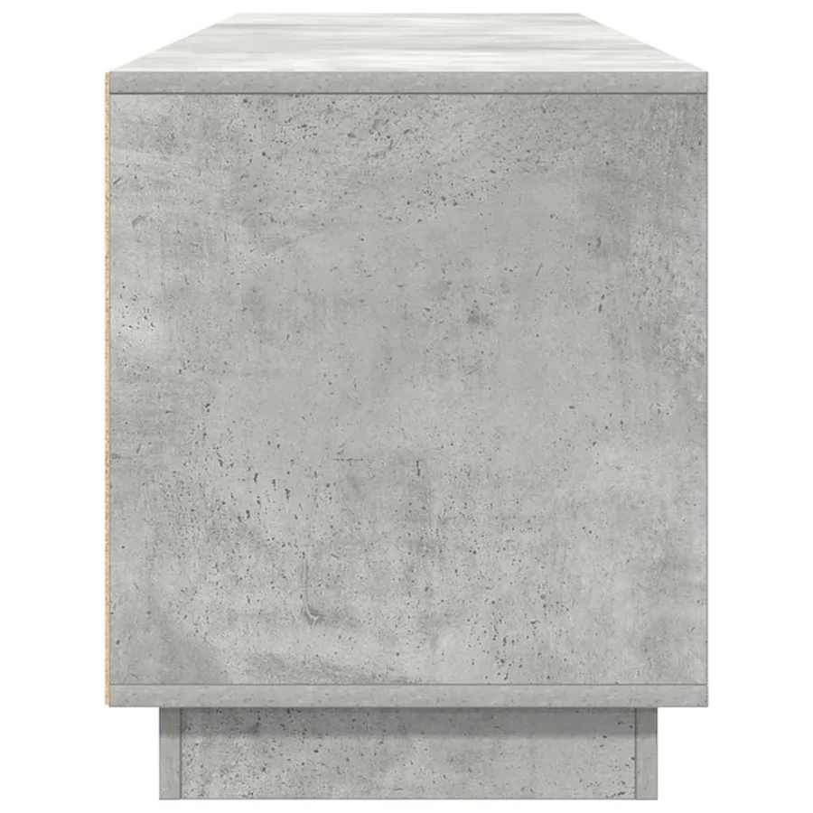 Meuble TV avec lumières LED gris béton 193,5x41x50 cm - 8