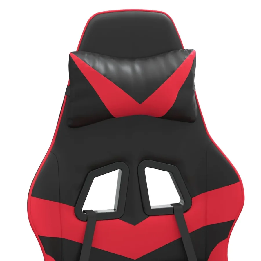 Chaise de jeu Noir et rouge Similicuir - 10