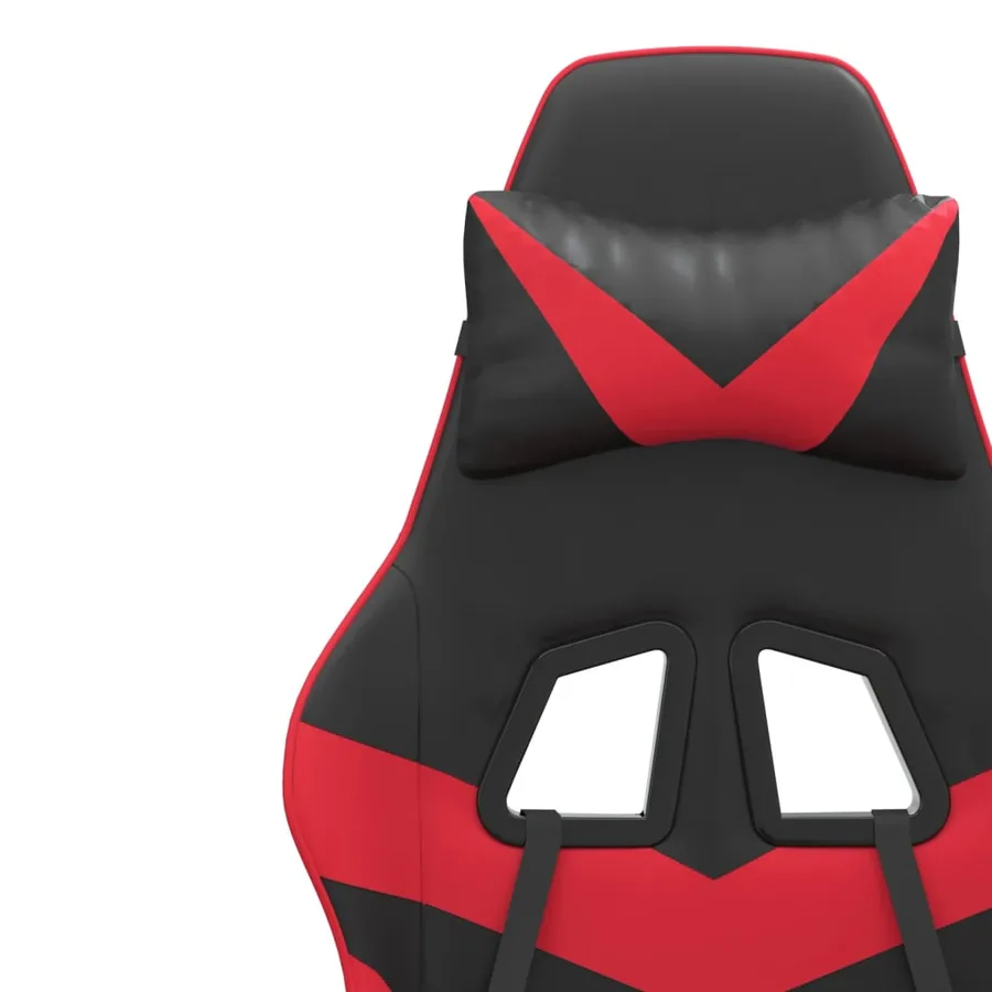 Chaise de jeu Noir et rouge Similicuir - 11