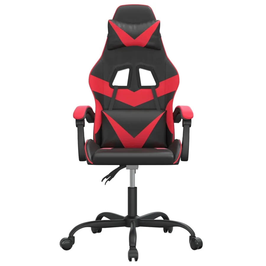 Chaise de jeu Noir et rouge Similicuir - 3