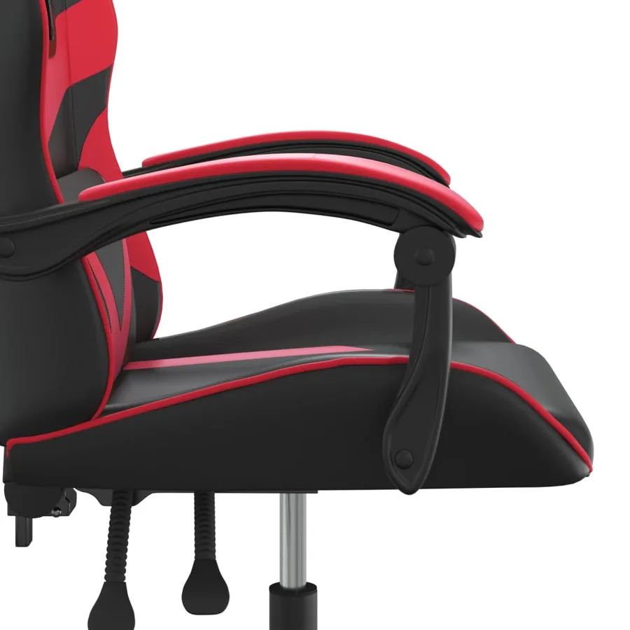 Chaise de jeu Noir et rouge Similicuir - 9
