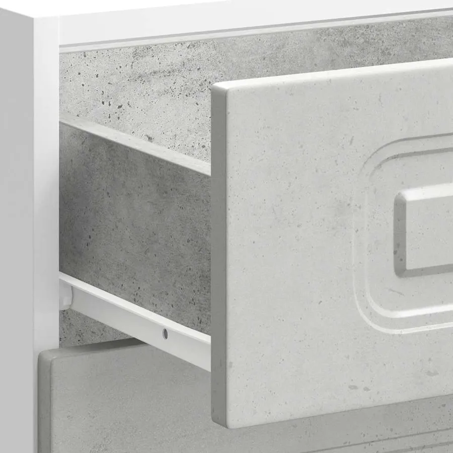 Armoire de cuisine Kalmar gris béton bois d'ingénierie - 9