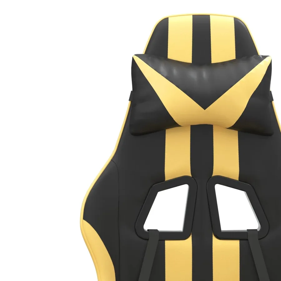 Chaise de jeu Noir et doré Similicuir - 11