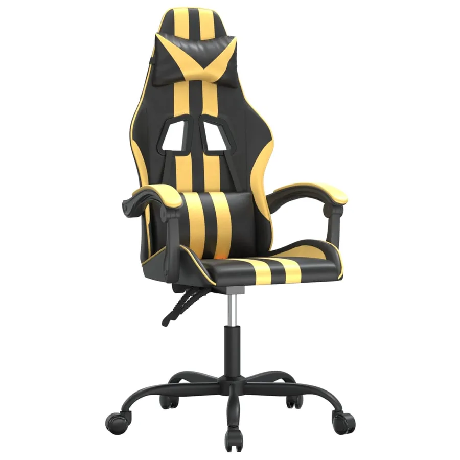 Chaise de jeu Noir et doré Similicuir - 2