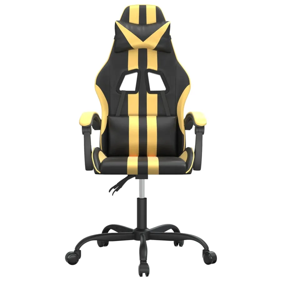 Chaise de jeu Noir et doré Similicuir - 3