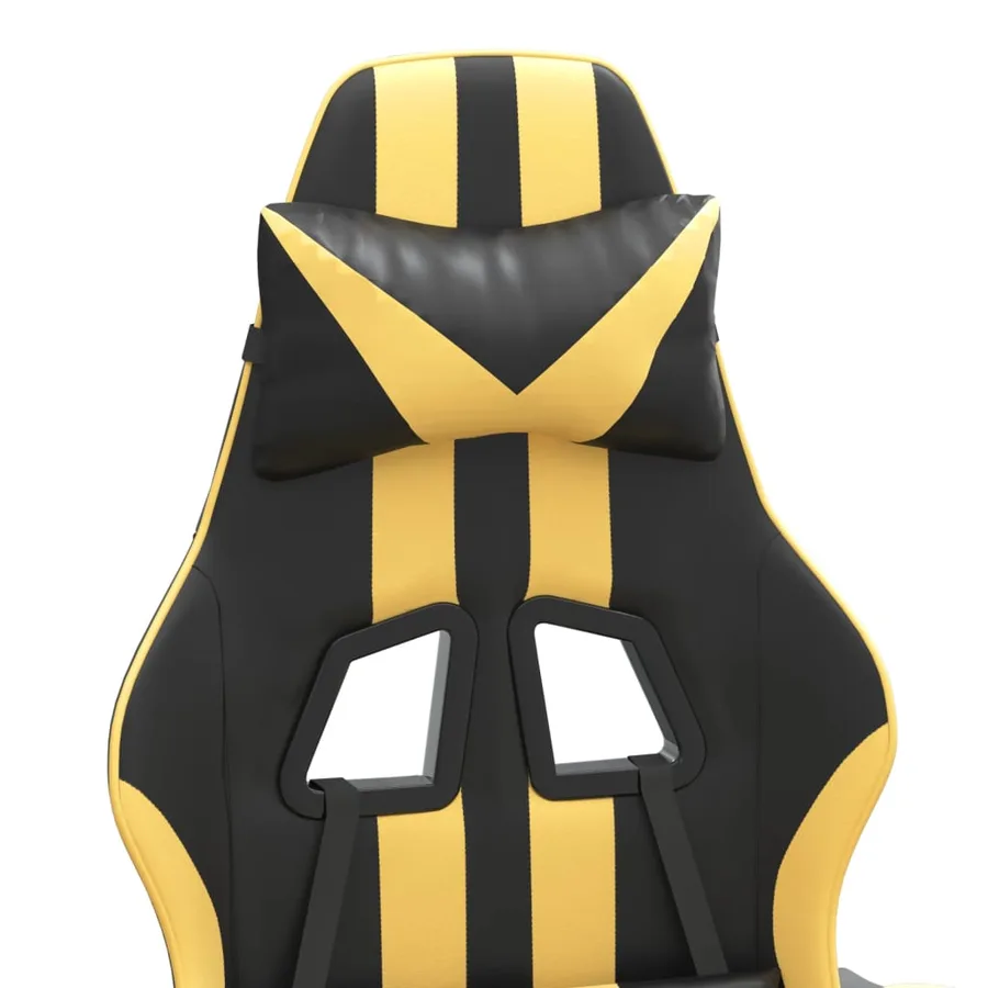 Chaise de jeu Noir et doré Similicuir - 9