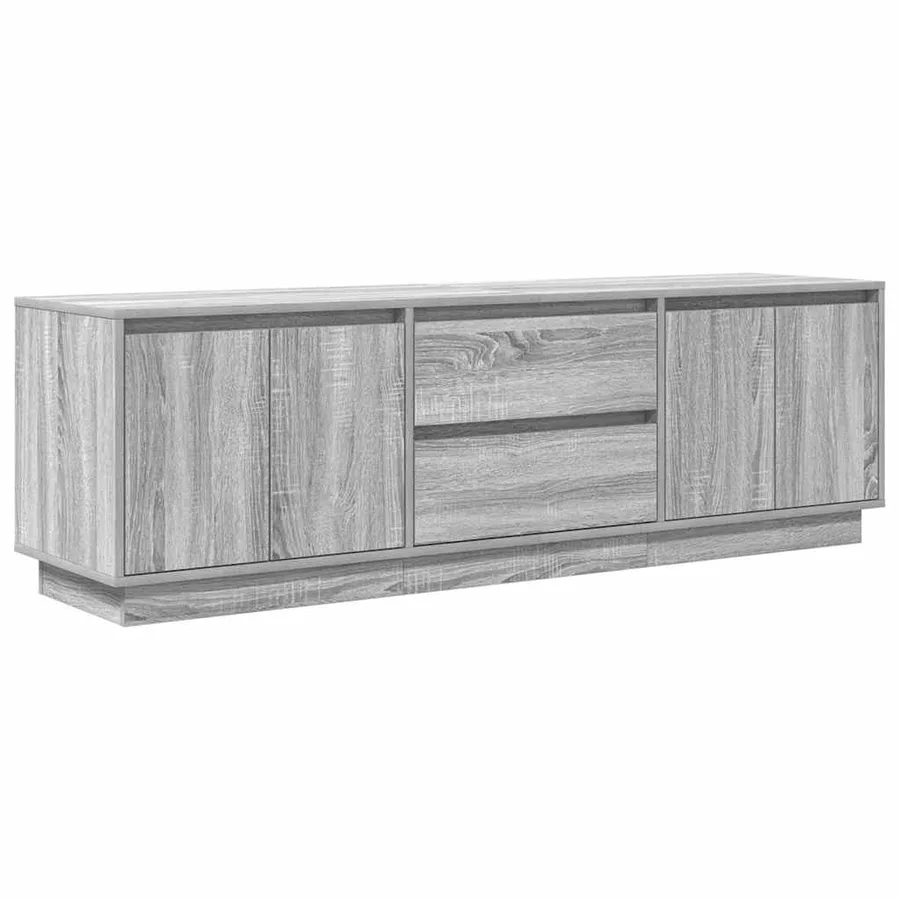Meuble TV avec lumières LED sonoma gris 160,5x41x50 cm - 3