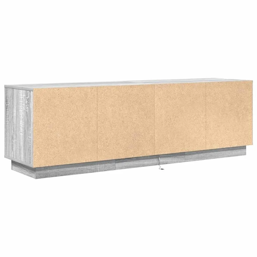 Meuble TV avec lumières LED sonoma gris 160,5x41x50 cm - 9