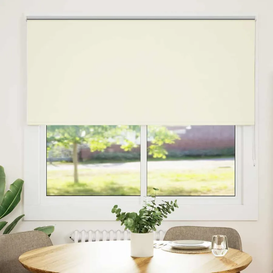 Store enrouleur occultant blanc cassé 160x175 cm largeur tissu - 2