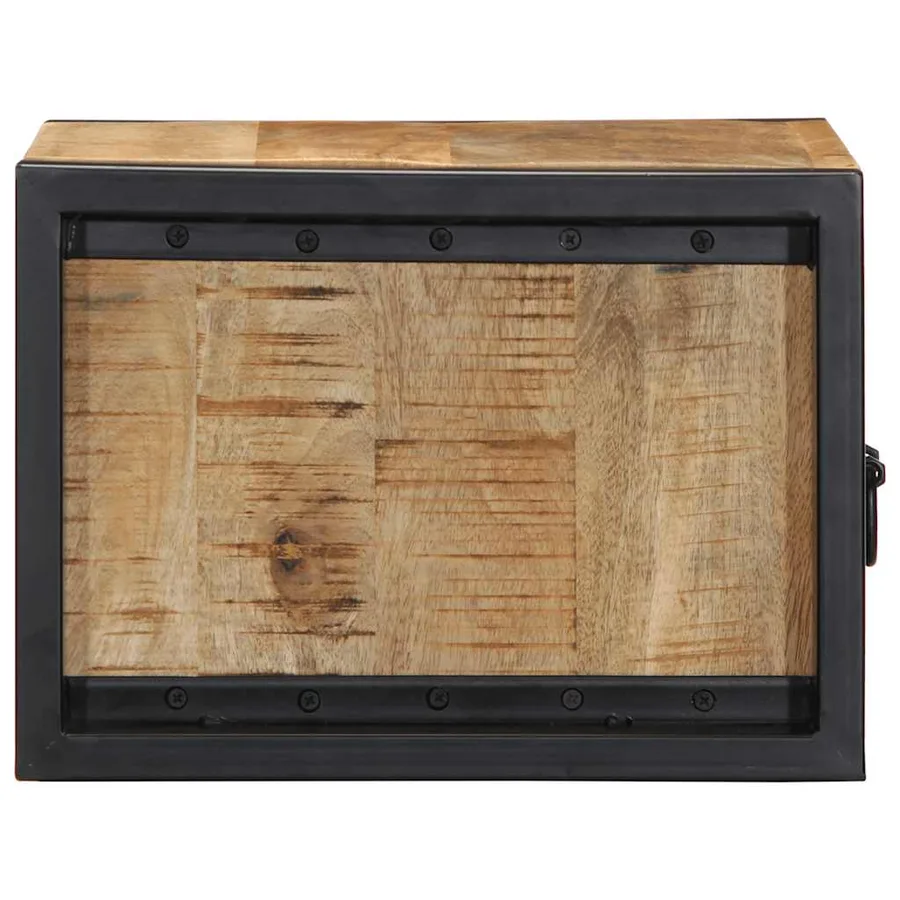 Table de chevet 40x35x25 cm bois massif de manguier brut - 3