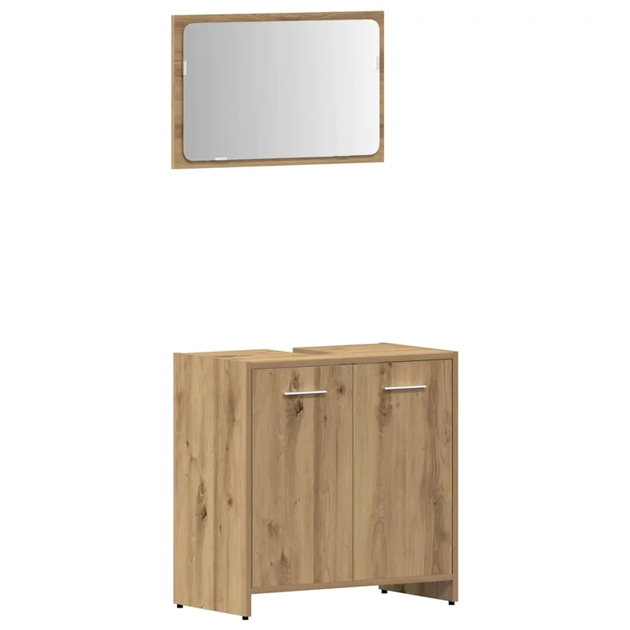 Ensemble de meubles salle de bain 3 pcs bois d'ingénierie - 5