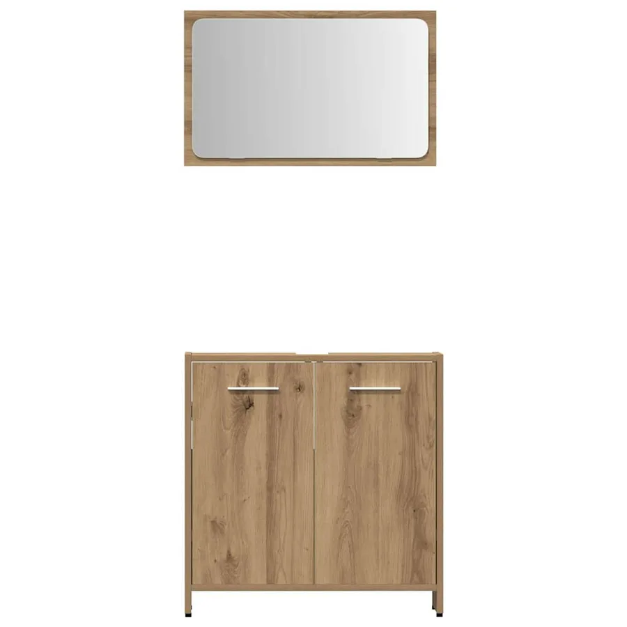Ensemble de meubles salle de bain 3 pcs bois d'ingénierie - 7