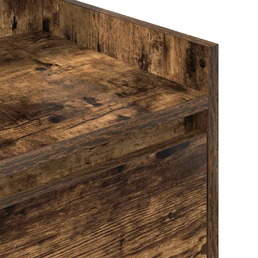 Tables de chevet avec 2 tiroirs 2 pcs chêne fumé 38x34x80 cm - 9