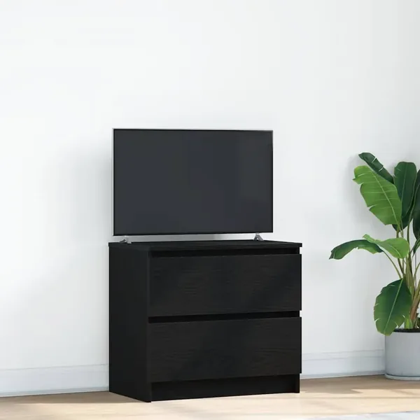 Meuble TV noir 60x35x54 cm bois d'ingénierie