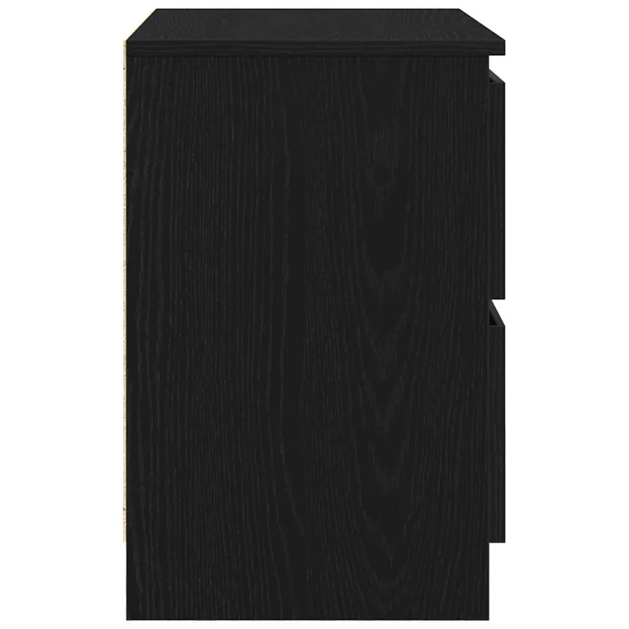 Meuble TV noir 60x35x54 cm bois d'ingénierie - 7