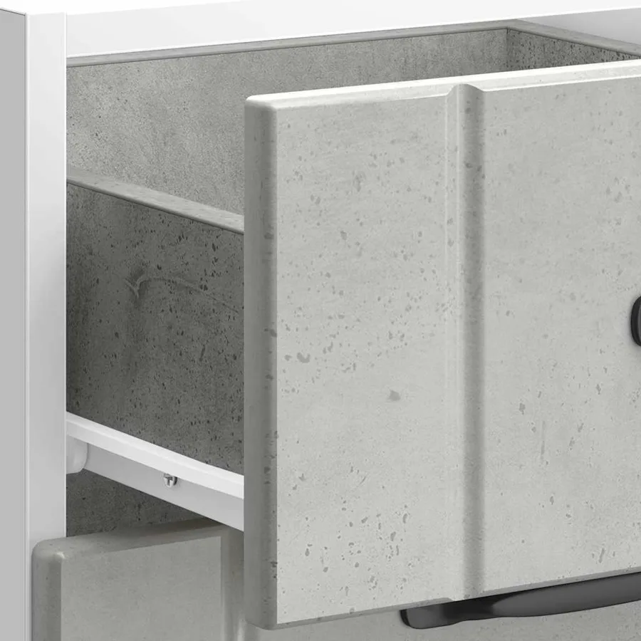 Armoire de cuisine Lucca gris béton bois ingénierie - 9