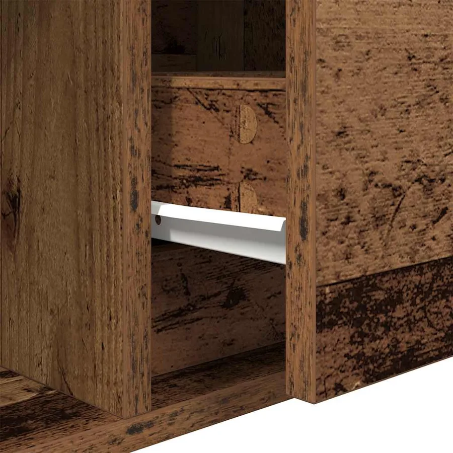 Meubles TV 2 pcs vieux bois 80x31x25,5 cm bois d'ingénierie - 13