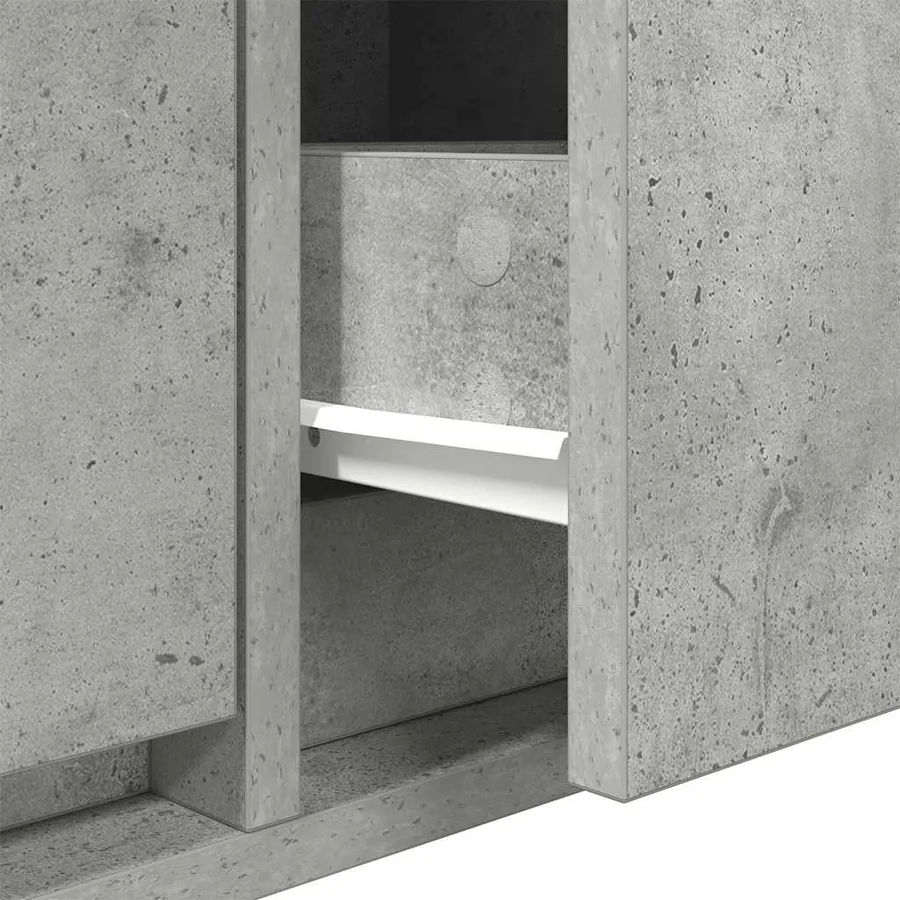 Meubles TV 2 pcs gris béton 60x31x25,5 cm bois d'ingénierie - 11