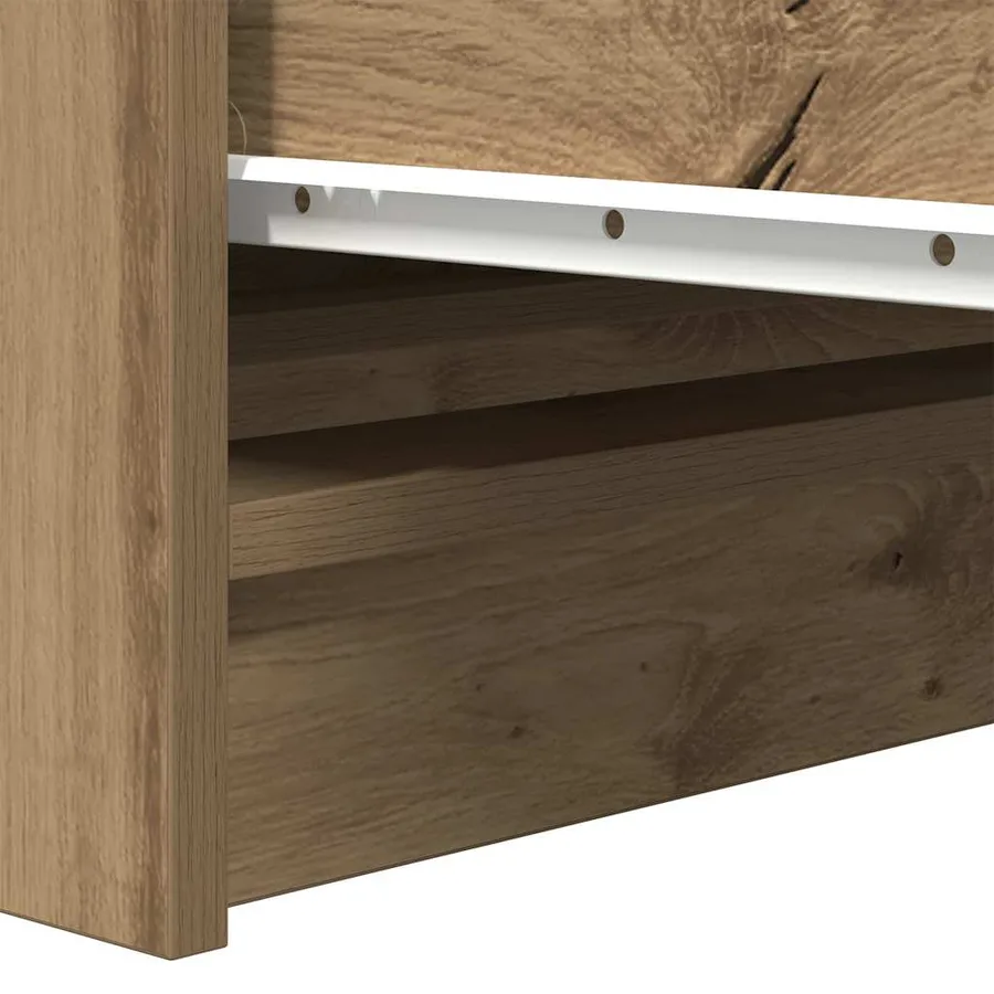 Buffet chêne artisanal 37,5x35x76 cm bois d'ingénierie - 10