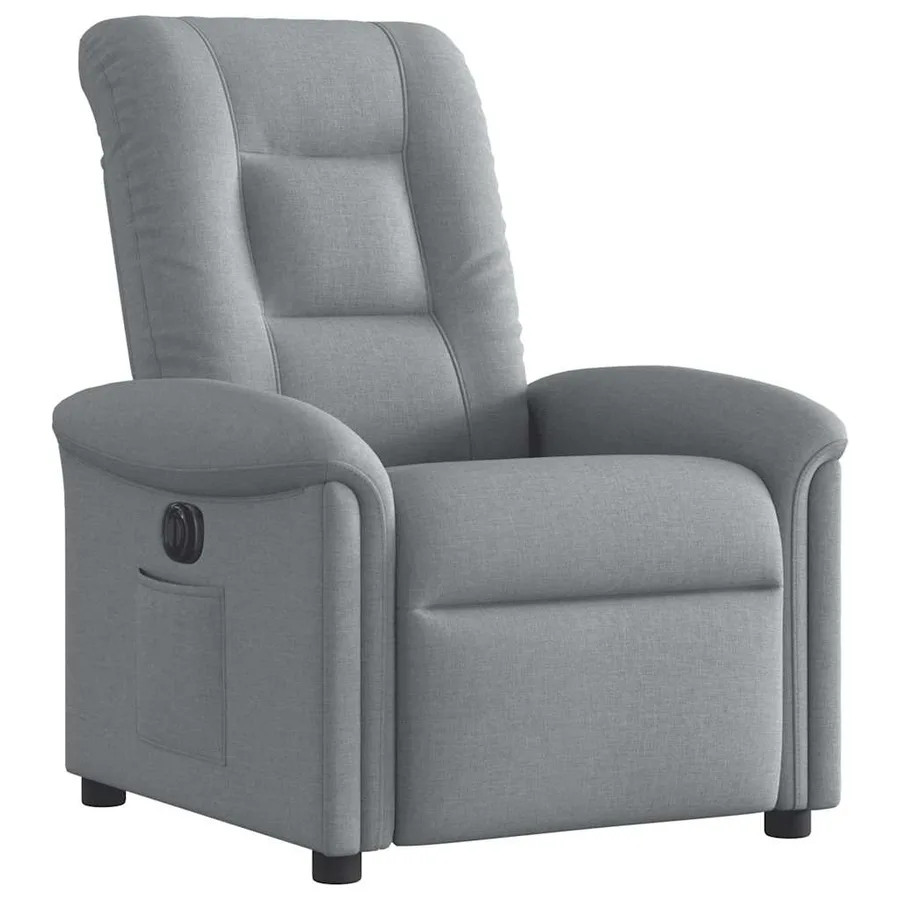 Fauteuil inclinable électrique Gris clair Tissu - 5