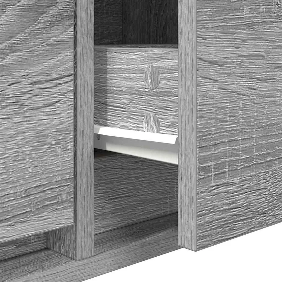 Meuble TV Sonoma gris 100 x 31 x 25,5 cm Bois d'ingénierie - 11