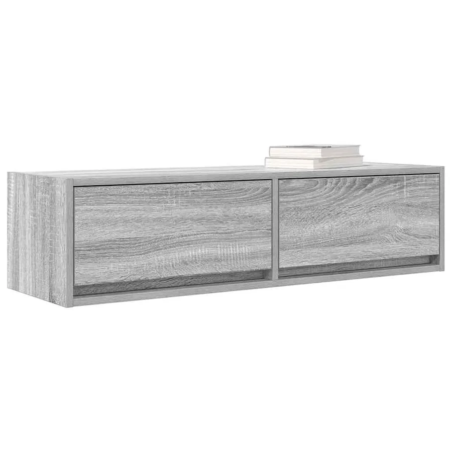 Meuble TV Sonoma gris 100 x 31 x 25,5 cm Bois d'ingénierie - 3
