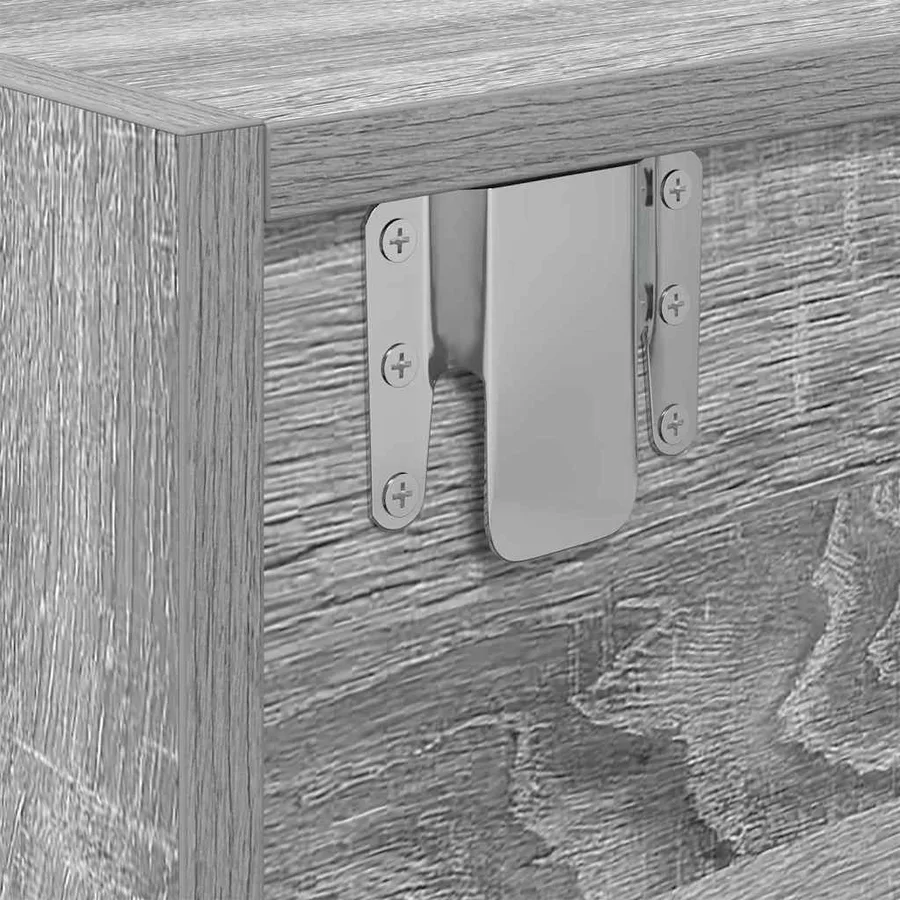 Meuble TV Sonoma gris 100 x 31 x 25,5 cm Bois d'ingénierie - 8