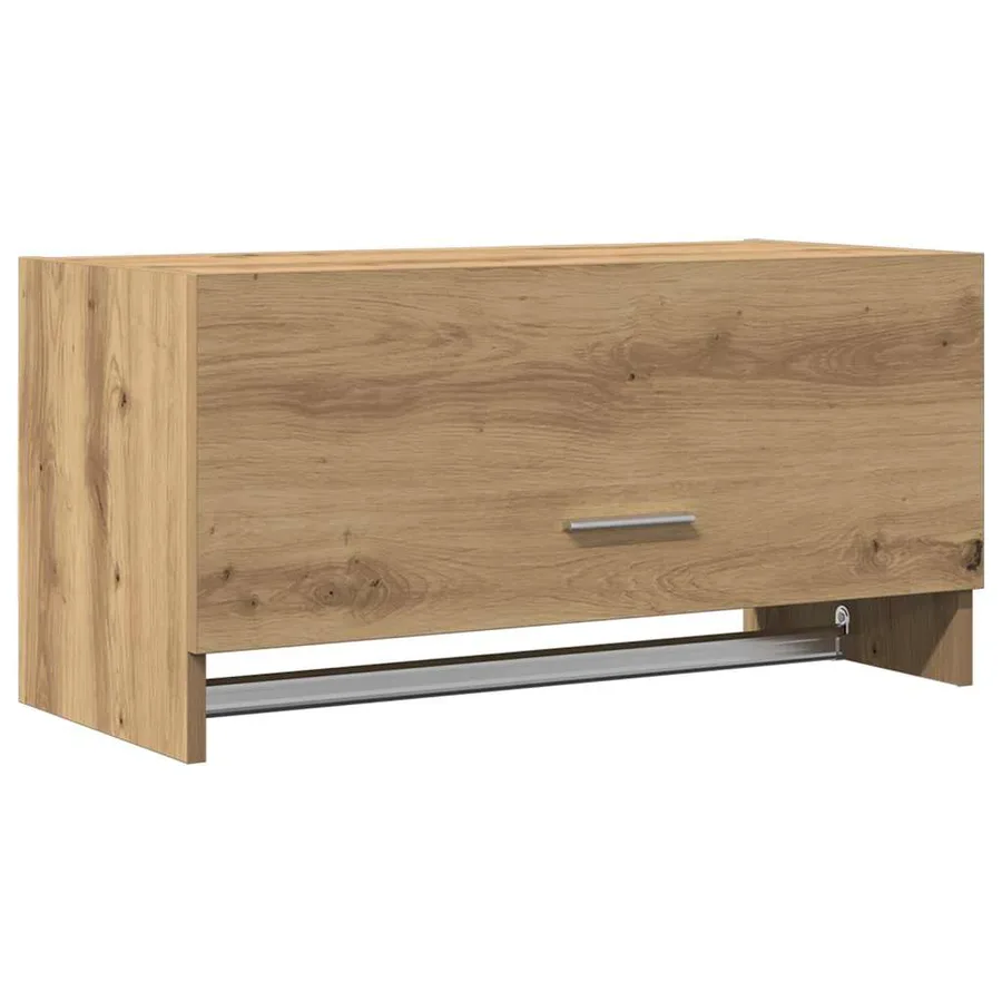 Armoire en chêne artisanal 70x32,5x35 cm bois d'ingénierie - 2