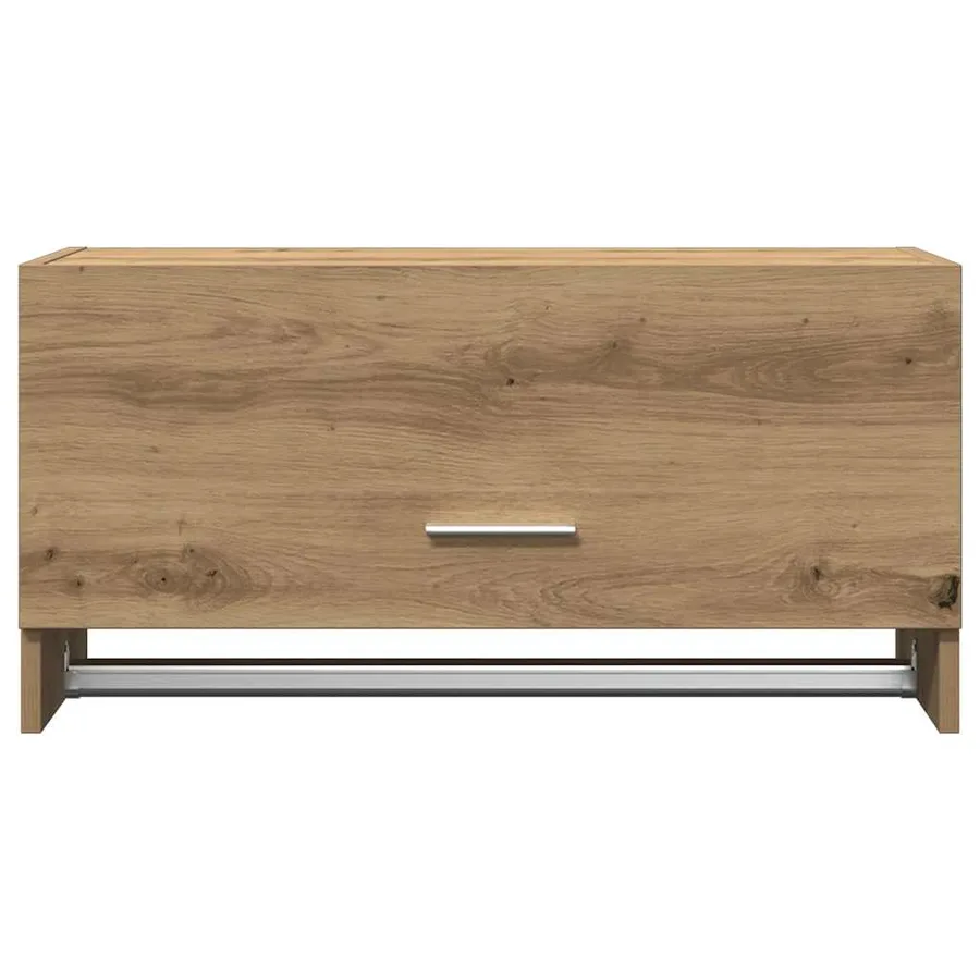 Armoire en chêne artisanal 70x32,5x35 cm bois d'ingénierie - 4