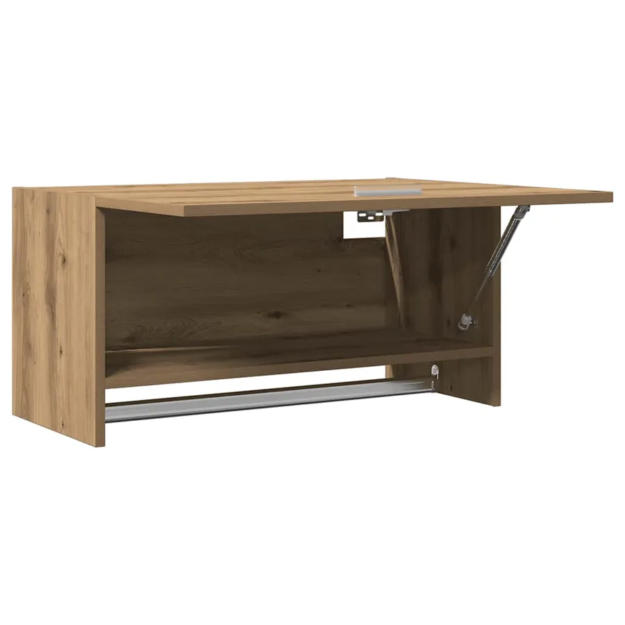 Armoire en chêne artisanal 70x32,5x35 cm bois d'ingénierie - 9