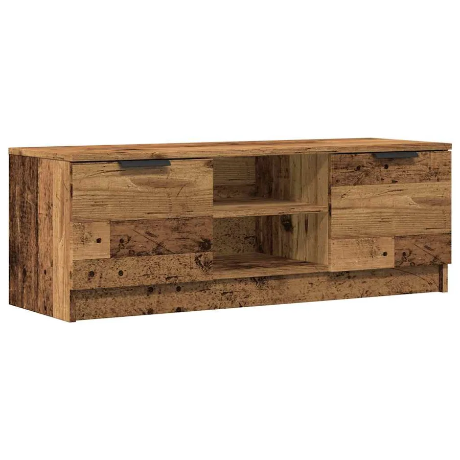 Meuble TV vieux bois 102x35x36,5 cm bois d'ingénierie - 2