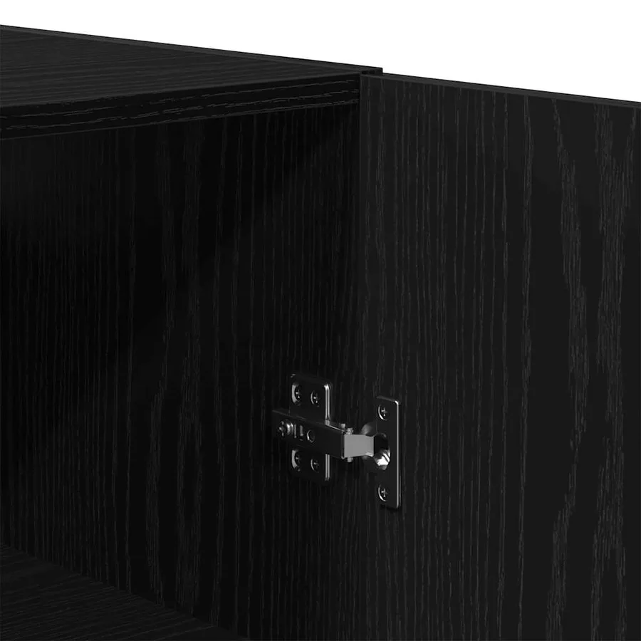 Armoire murale en chêne noir 60 x 31 x 60 cm Bois d'ingénierie - 10