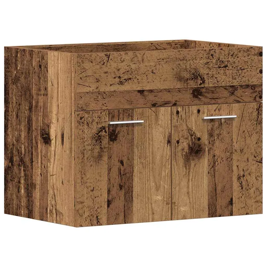 Meuble sous-vasque de salle de bain en bois ancien 60 x 38,5 x 46 cm bois d'ingénierie - 2