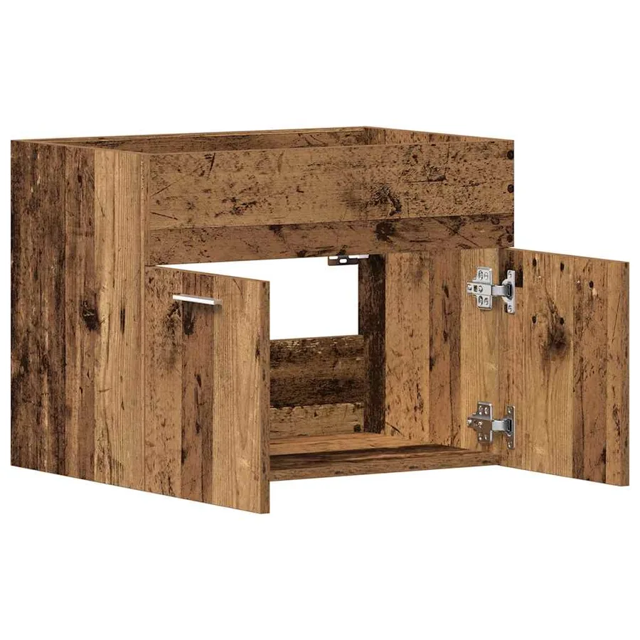 Meuble sous-vasque de salle de bain en bois ancien 60 x 38,5 x 46 cm bois d'ingénierie - 5