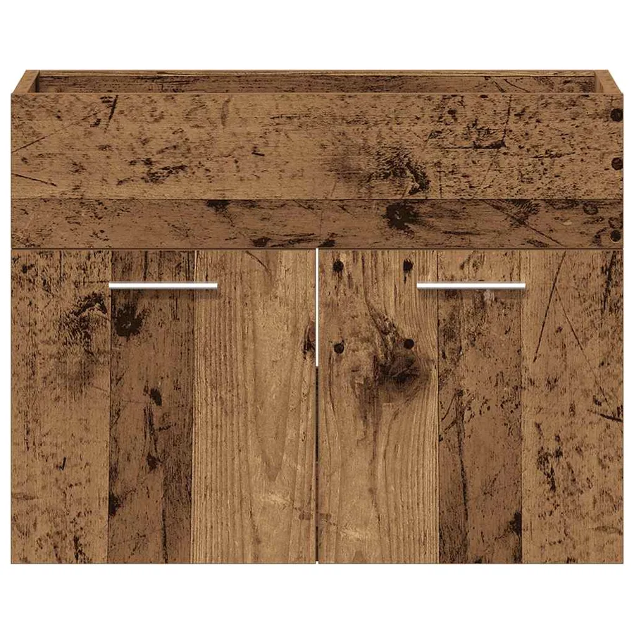 Meuble sous-vasque de salle de bain en bois ancien 60 x 38,5 x 46 cm bois d'ingénierie - 6