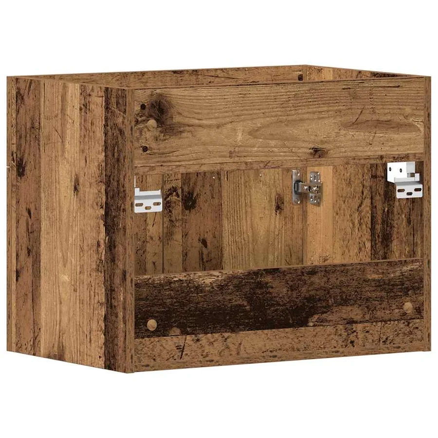 Meuble sous-vasque de salle de bain en bois ancien 60 x 38,5 x 46 cm bois d'ingénierie - 8