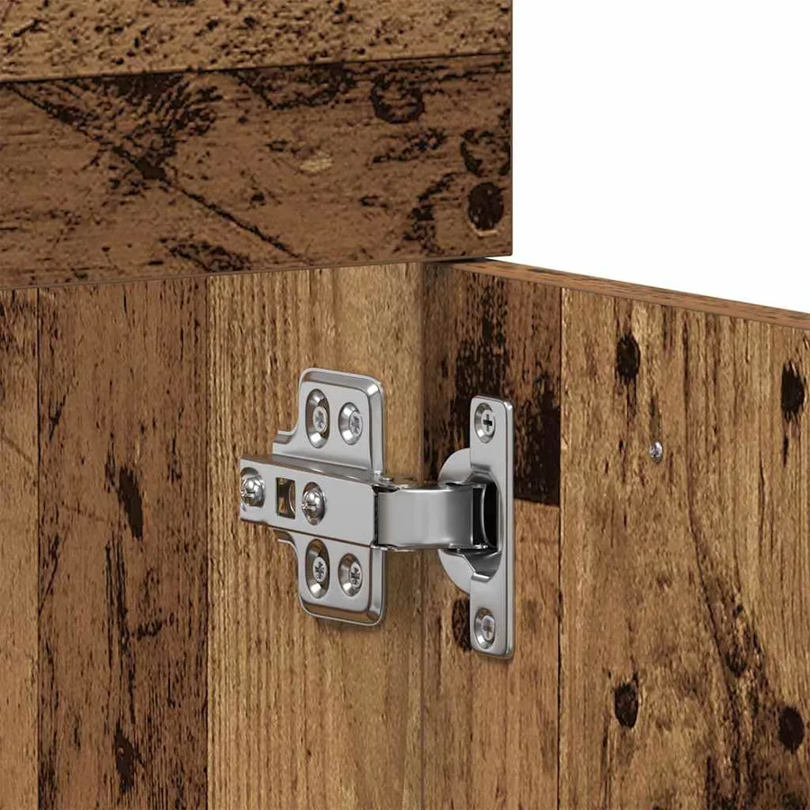 Meuble sous-vasque de salle de bain en bois ancien 60 x 38,5 x 46 cm bois d'ingénierie - 9