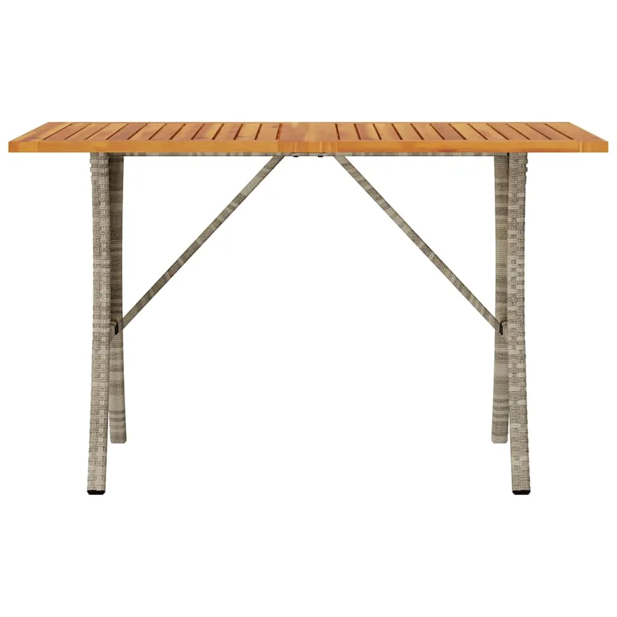 Canapé de jardin 3places coussins et table gris clair polyrotin - 8