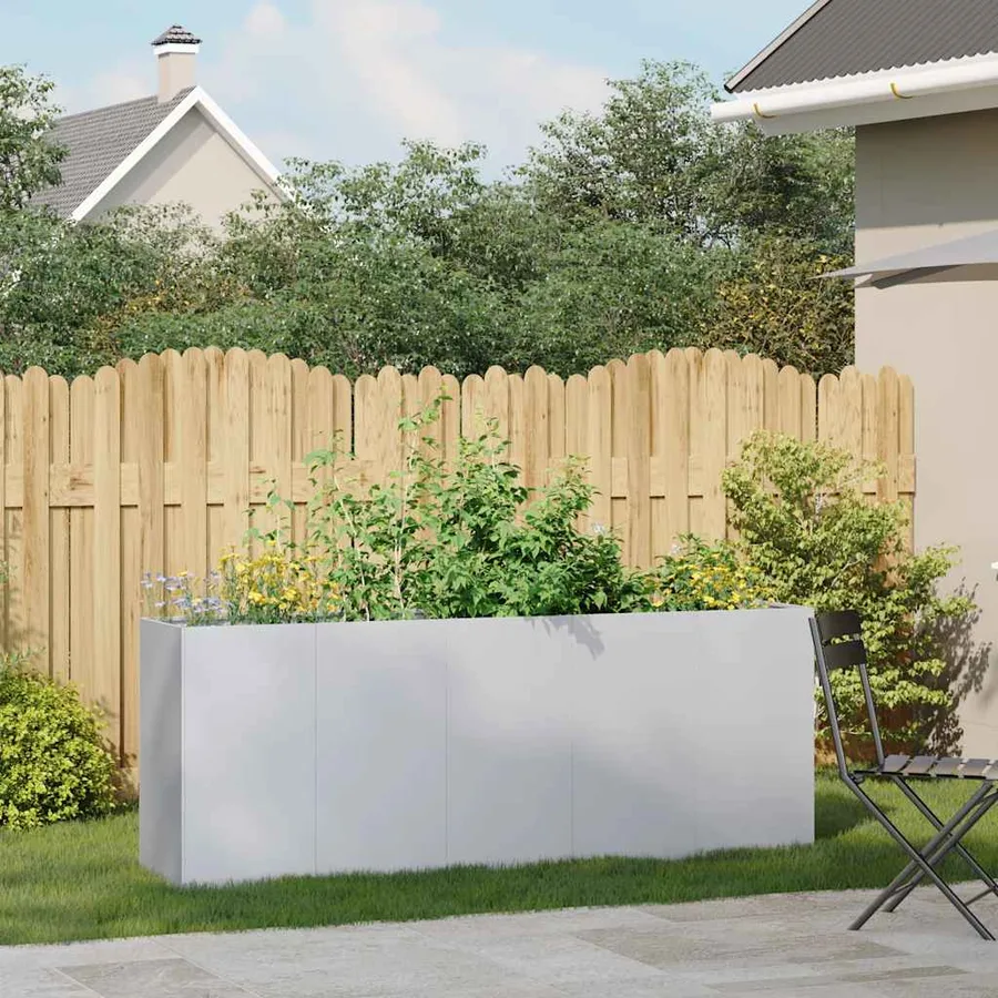Jardinière 200x40x80 cm acier galvanisé - 3